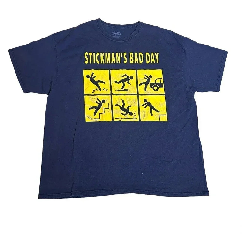 Stickman's Bad Day Lifestyle Classics Graphic T shirt Size 3XLT
